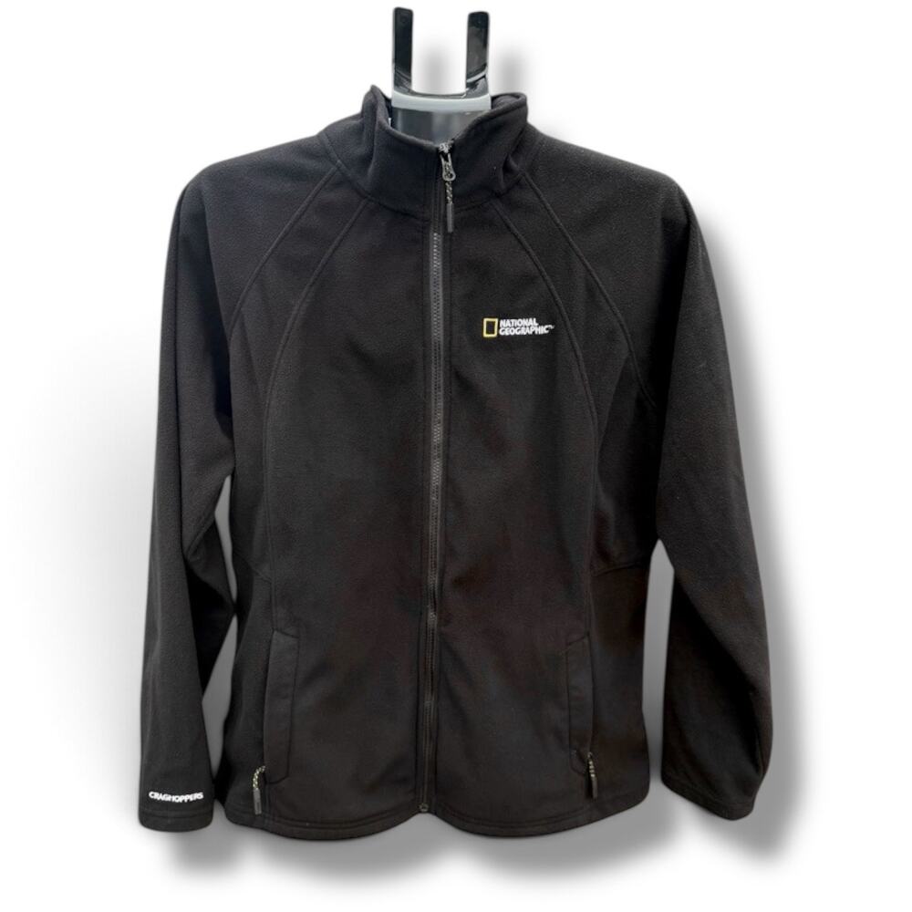 National Geographic Craghoppers Fleece Jacket Womens US XXL/14 Black Full Zip